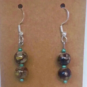 925 beaded earrings handmade